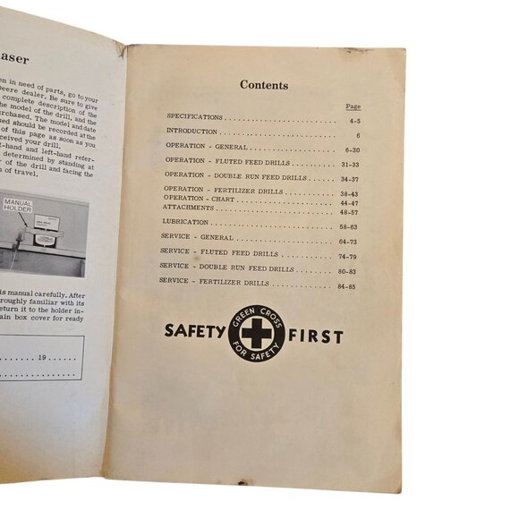 John Deere Operators Manual B BA FBB DFB DRA End Wheel Grain Drills Service Book - Picture 6 of 15